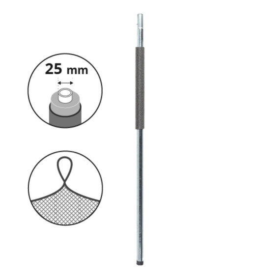 Inferior net post Ø25 mm for 10ft. Access trampoline