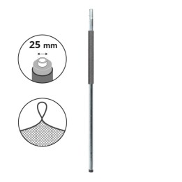 Poteau inférieur Ø25 mm pour filet de trampoline 366 ou plus