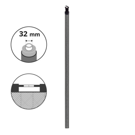 Poteau supérieur Ø32mm pour filet 250