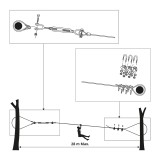 Attaches cables pour tyrolienne