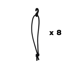 Set of 8 elastics for PVC cover