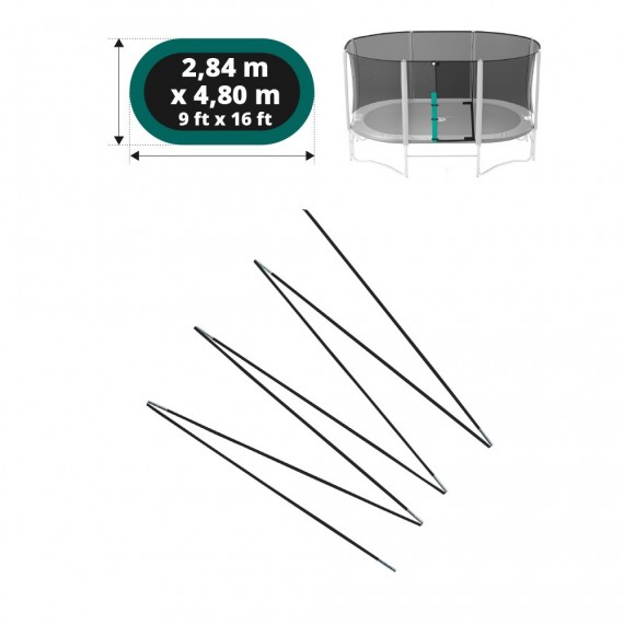 Fiberglass rods for 16ft. Ovalie 490