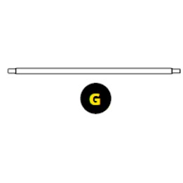 Arc armature longueur Ovalie 430