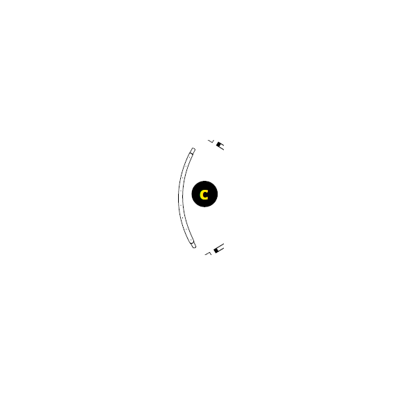 Arc de cercle armature Ovalie 430 - Pièce C