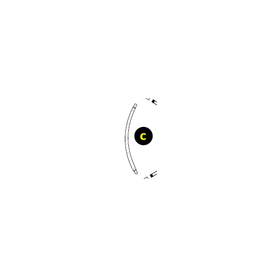 Arc de cercle armature Ovalie 430 - Pièce C