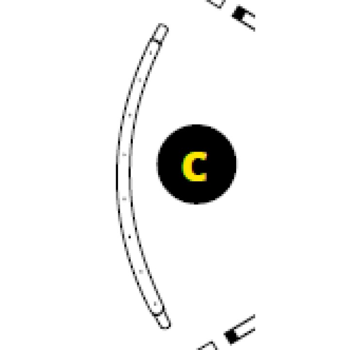 Arc de cercle armature Ovalie 430 - Pièce C