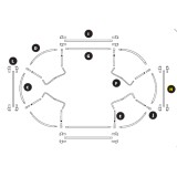 Arc armature Ovalie 430 - barre de renfort largeur
