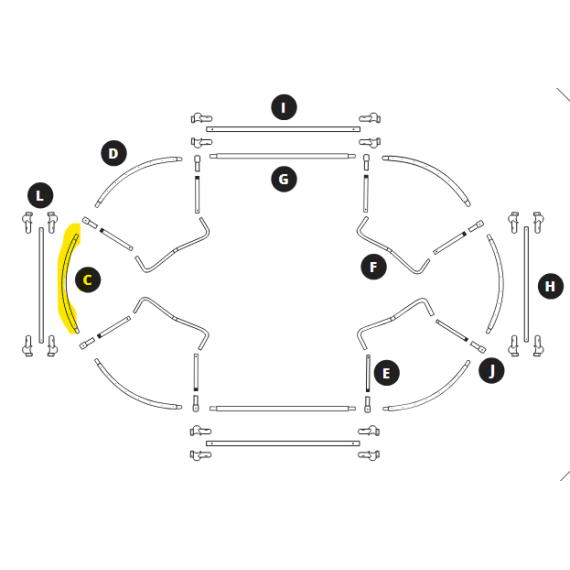 Barre armature Ovalie 490 – 48/42mm 