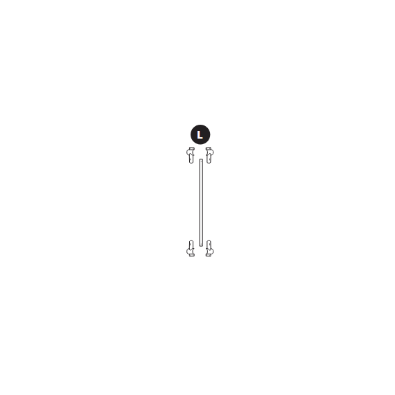 Arc armature Ovalie 490 - barre de renfort largeur