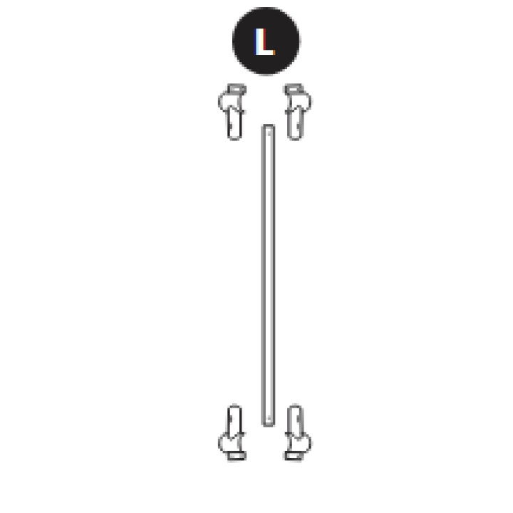Arc armature Ovalie 490 - barre de renfort largeur