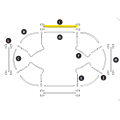 Arc armature Ovalie 490 - barre de renfort longueur Arc armature Ovalie 490 - barre de renfort longueur