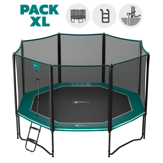 14ft Octopulse 430 Trampoline - Pack XL - Green 14ft Octopulse 430 Trampoline - Pack XL - Green