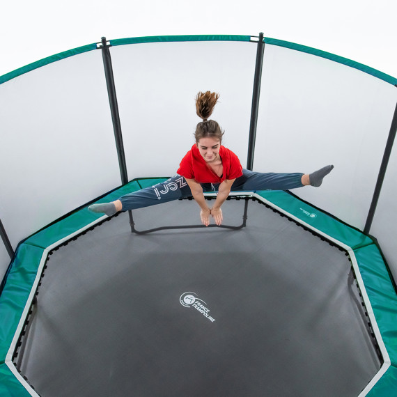 13ft Octopulse 390 Trampoline - Pack XL - Green