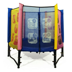 Trampoline bébé avec filet multicolore Trampoline bébé avec filet multicolore