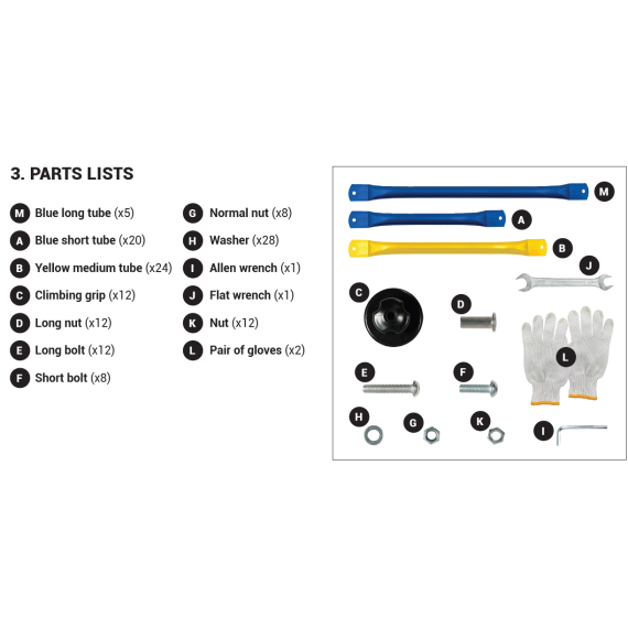 Spare parts for 6ft climbing dome