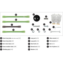 Spare parts for 8ft climbing dome