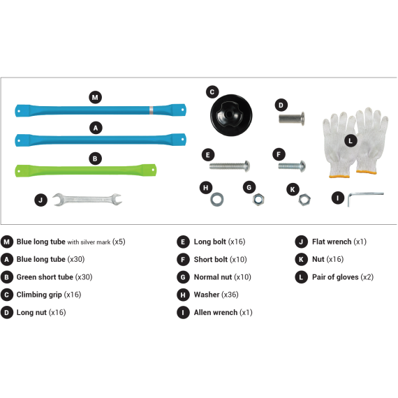 Spare parts for 10ft climbing dome