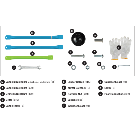 Pièces détachées pour dôme d'escalade 3m00