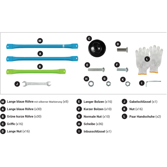 Spare parts for 12ft climbing dome