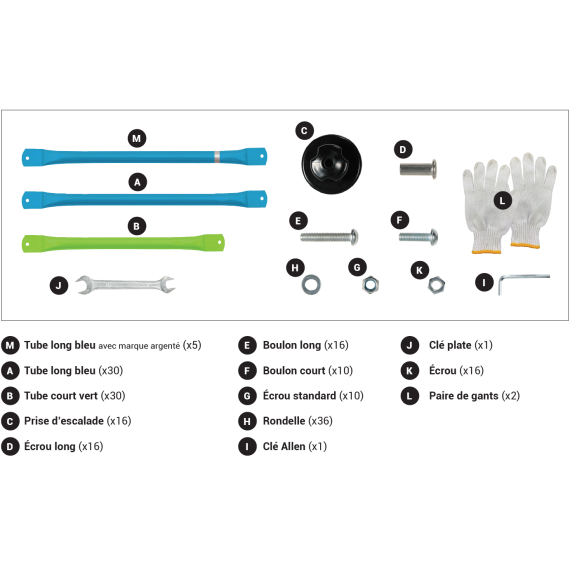 Spare parts for 12ft climbing dome