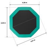 Filet textile pour trampoline Octopulse & Waouuh 460 - vert