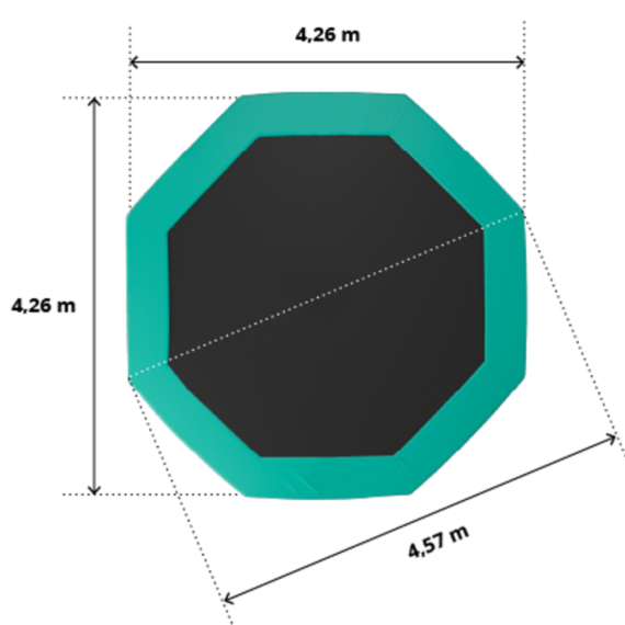 Filet textile pour trampoline Octopulse & Waouuh 460 - vert