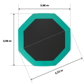 Filet textile pour trampoline Octopulse & Waouuh 430 - vert