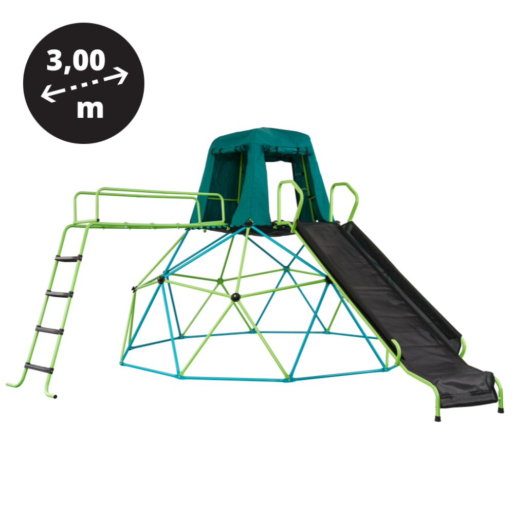 Dôme D'Escalade Pour Enfants 3-10 Ans - Structure 196 Cm 200 Kg - Jeux Plein Air Extérieur Bleu Jaune