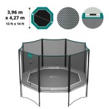14ft Waouuh Premium trampoline net - Green