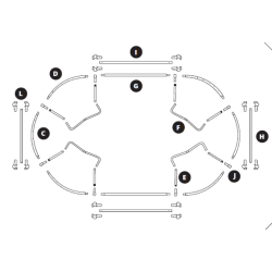 Arc armature Ovalie 360 - barre de renfort longueur