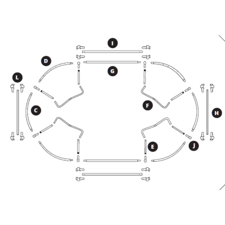 Ovalie 360 frame arc - reinforcement bar (length)