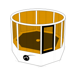 Filets de protection sur-mesure pour trampoline 