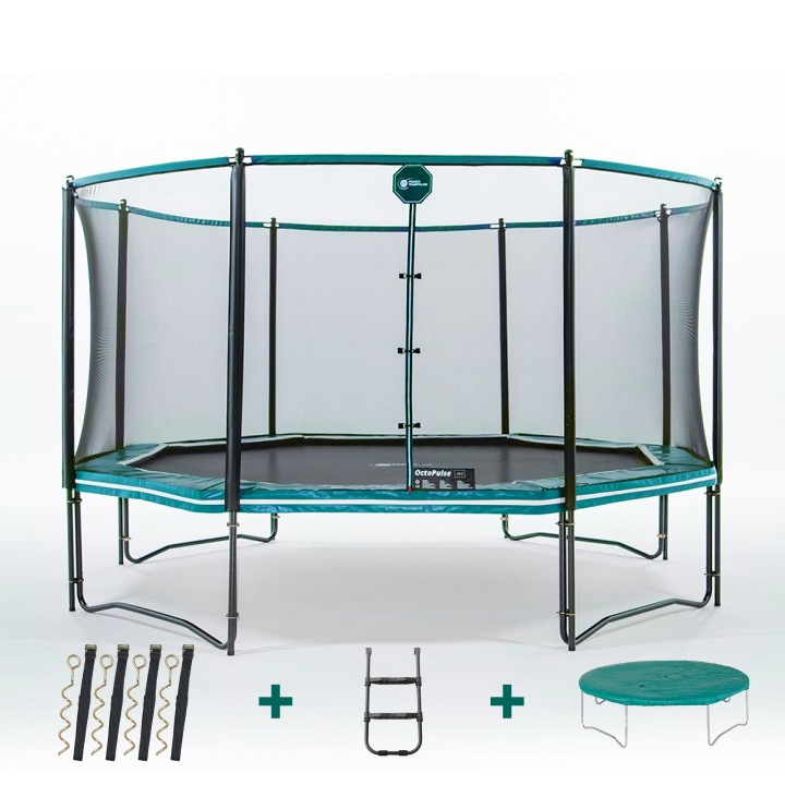 15ft Octopulse 460 Trampoline - Pack XXL- Green