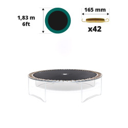 6ft trampoline jumping mat Ø183 - 42 springs 165 mm 6ft trampoline jumping mat Ø183 - 42 springs 165 mm