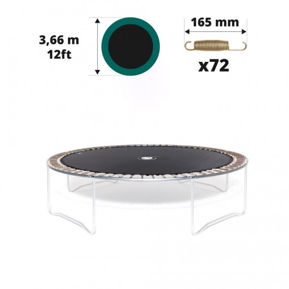 12ft trampoline jumping mat for 72 springs of 165 mm