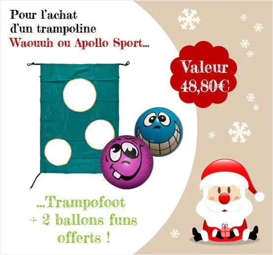 Cadeau : un trampofoot + 2 ballons funs