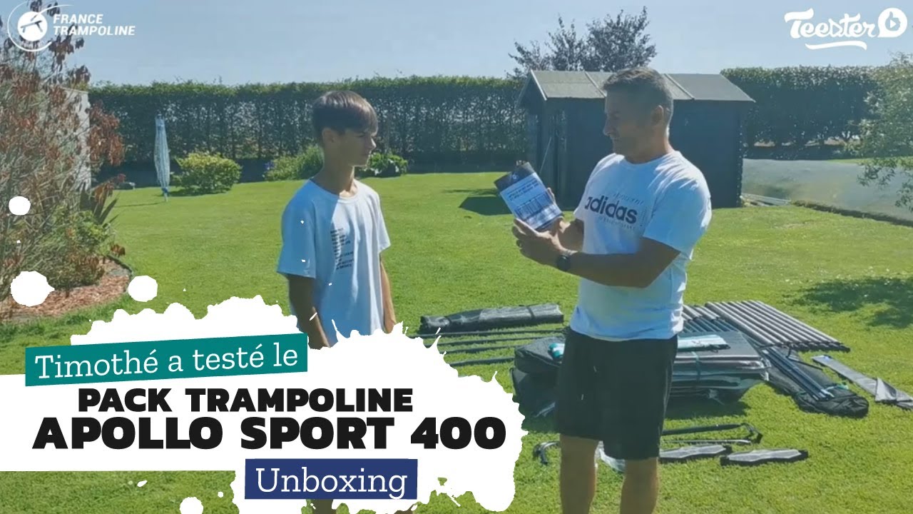 Trampoline Pack Apollo Sport 400 chez France Trampoline - Unboxing