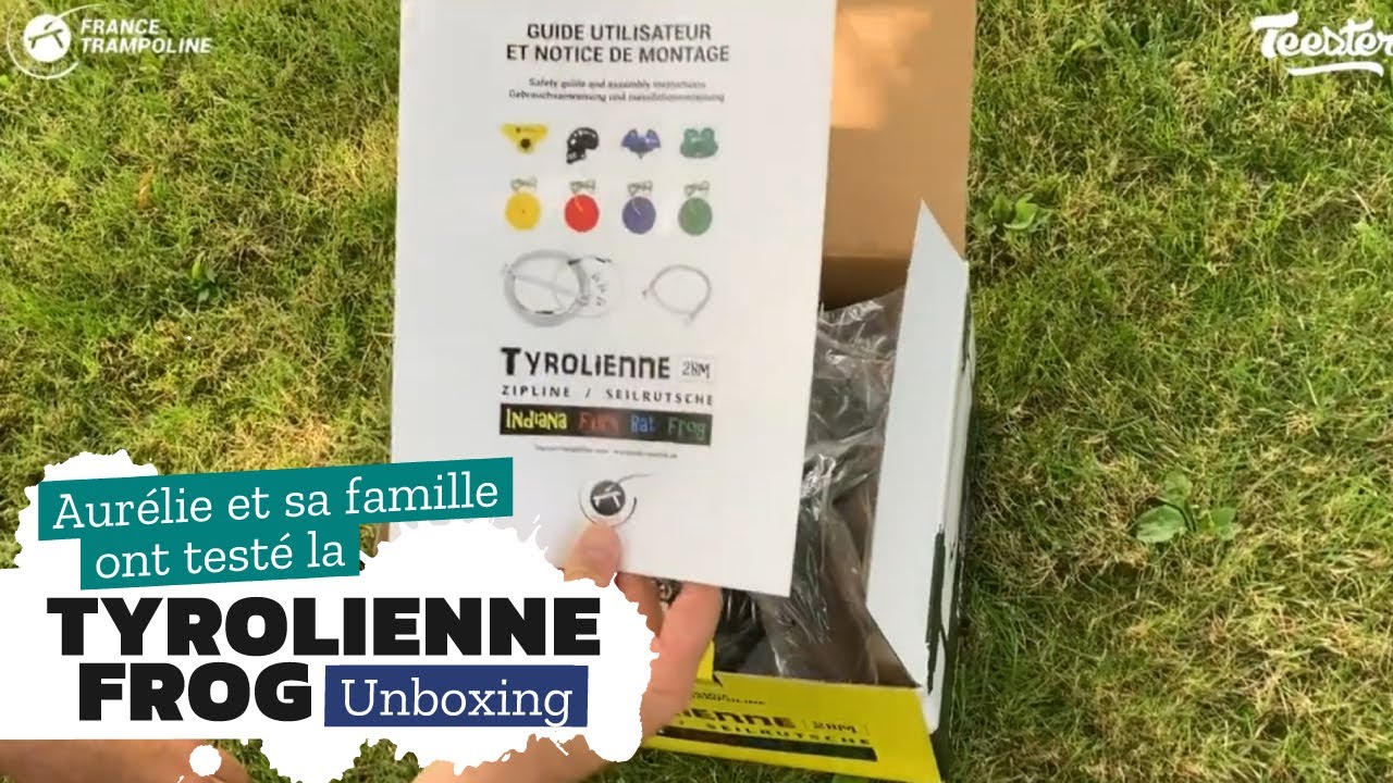 Tyrolienne Frog de chez France Trampoline - Unboxing et première utilisation