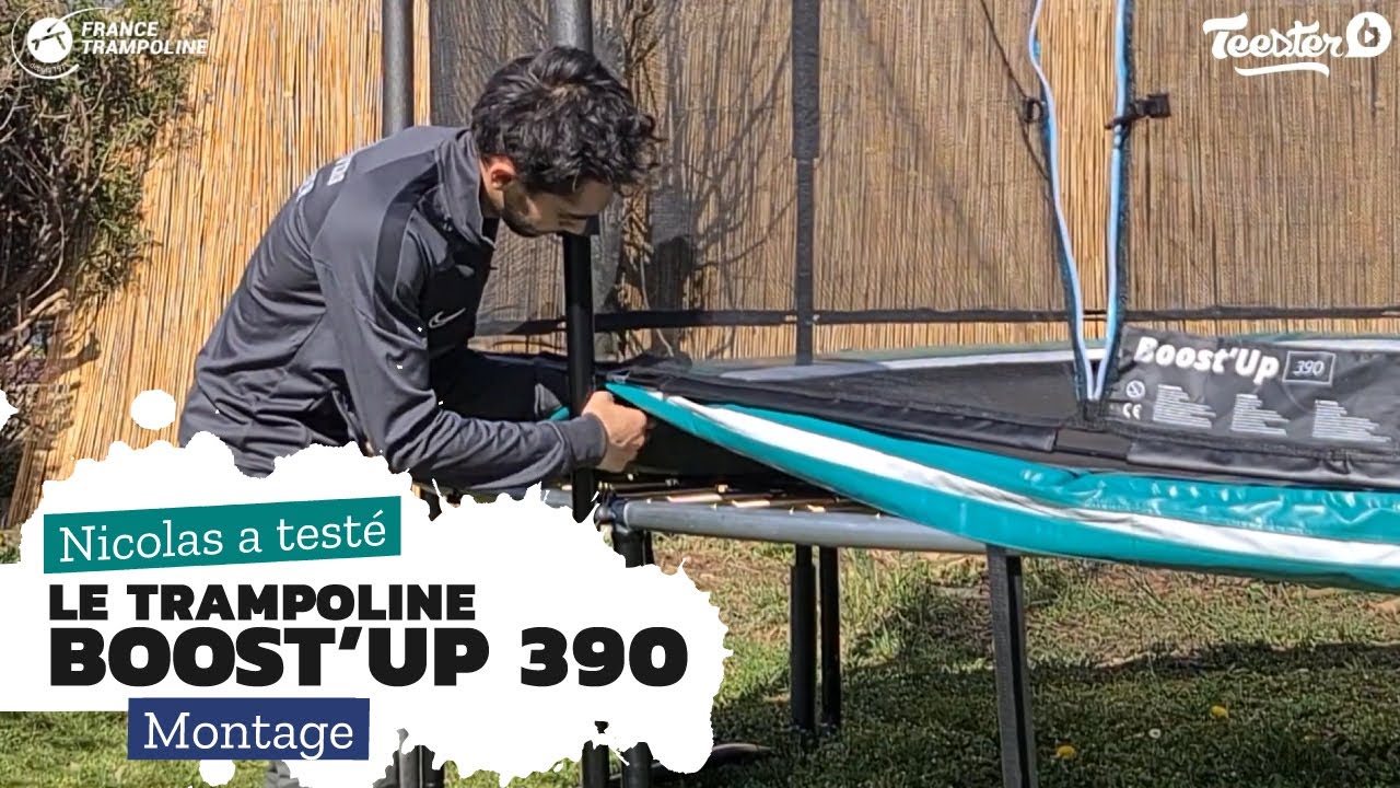 Trampoline de jardin Boost'Up 390 de chez France Trampoline - Montage et présentation  du produit
