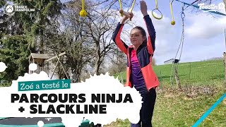 Parcours Ninja + Slackline de chez France Trampoline - Montage du produit
