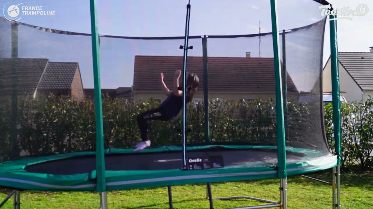 Ovalie 430 garden trampoline from France Trampoline - First uses & Demonstration