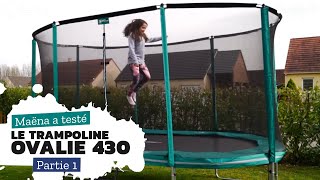 Trampoline de jardin Ovalie 430 de chez France Trampoline - Premières utilisations & Démonstration