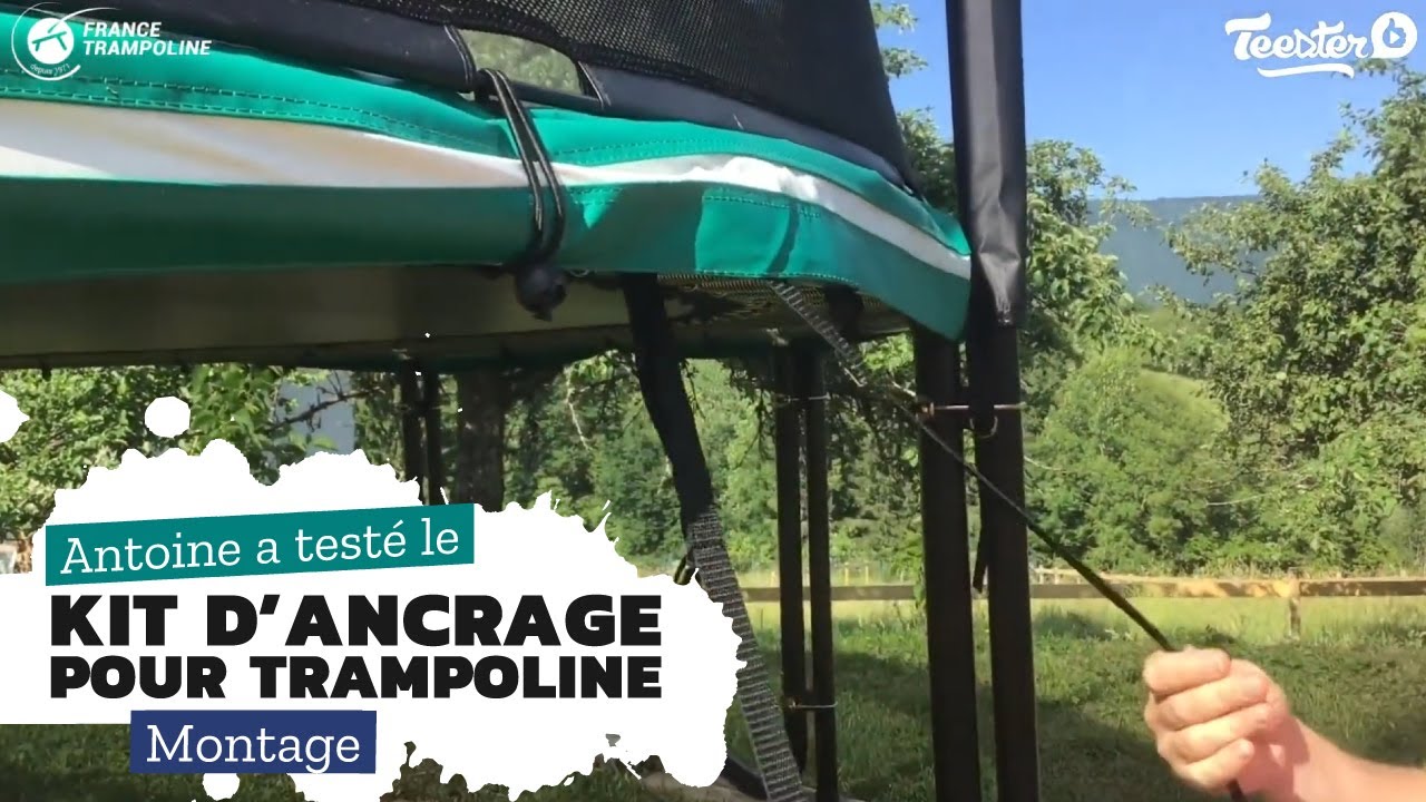 Trampoline Boost Up 460 de chez France Trampoline - Montage (focus kit d'ancrage)