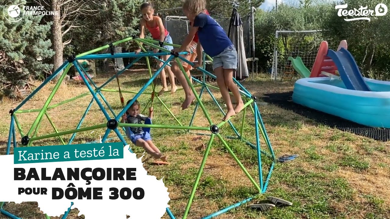 Dôme d'escalade 300m de chez France Trampoline - Installation balançoire