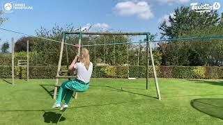 Slackline XL from France Trampoline - Using the zipline pulley