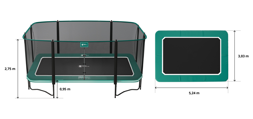 illustration de caractéristiques du produit Apollo Sport 500 Premium trampoline net