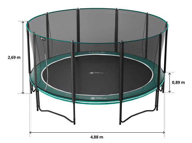 illustration de caractéristiques du produit Trampoline Boost'Up 490