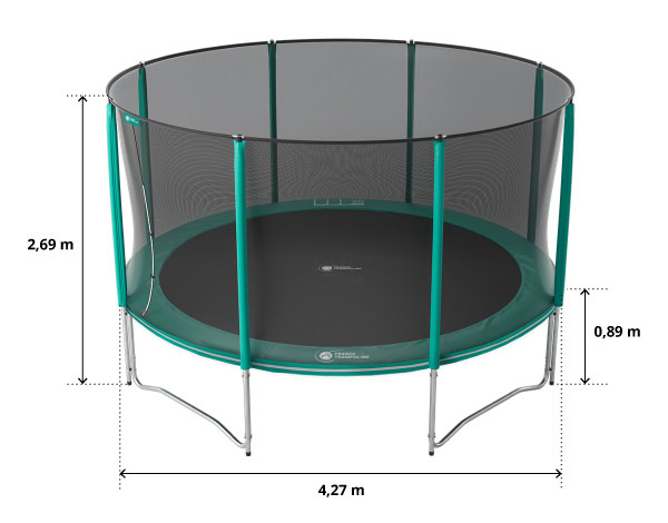 illustration de caractéristiques du produit Trampoline Jump’Up 430 - Pack XXL