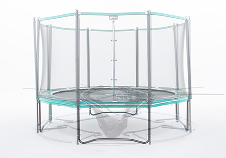 Recreational trampoline assembly guide