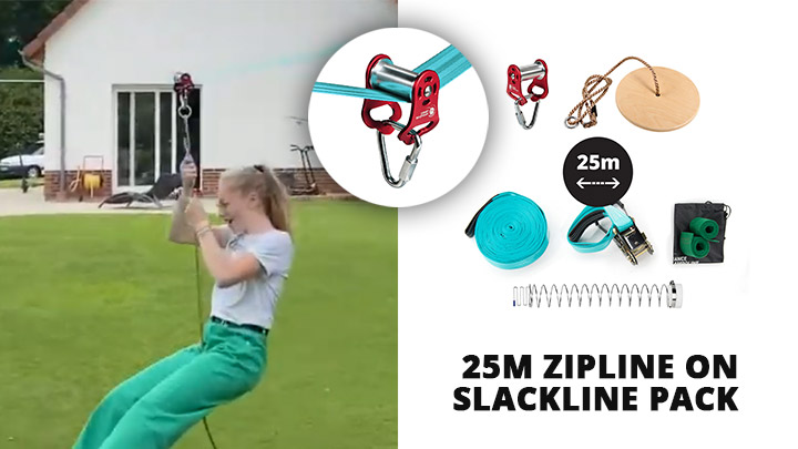 Pack Slackline 25m + zipline for slackline